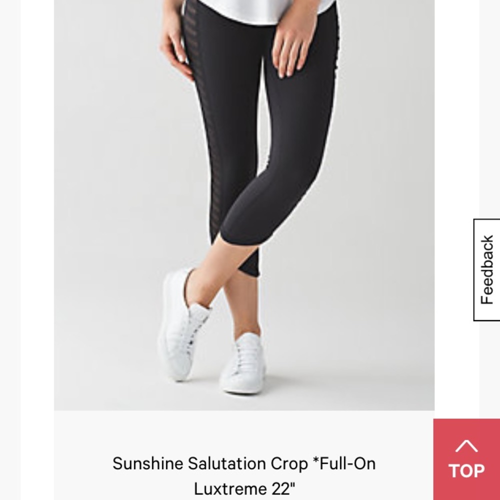 RARE Lululemon sunshine sensation crop